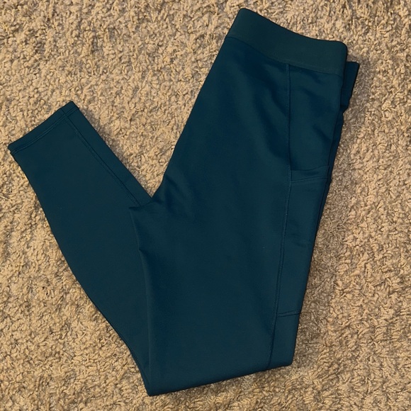 NWT Fabletics On-The-Go Green Abyss Powerhold High-Waisted Leggings (L) - Picture 2 of 4